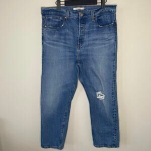 Levi’s Wedgie Straight High Rise Jeans Button Fly - Size 32 x 26L